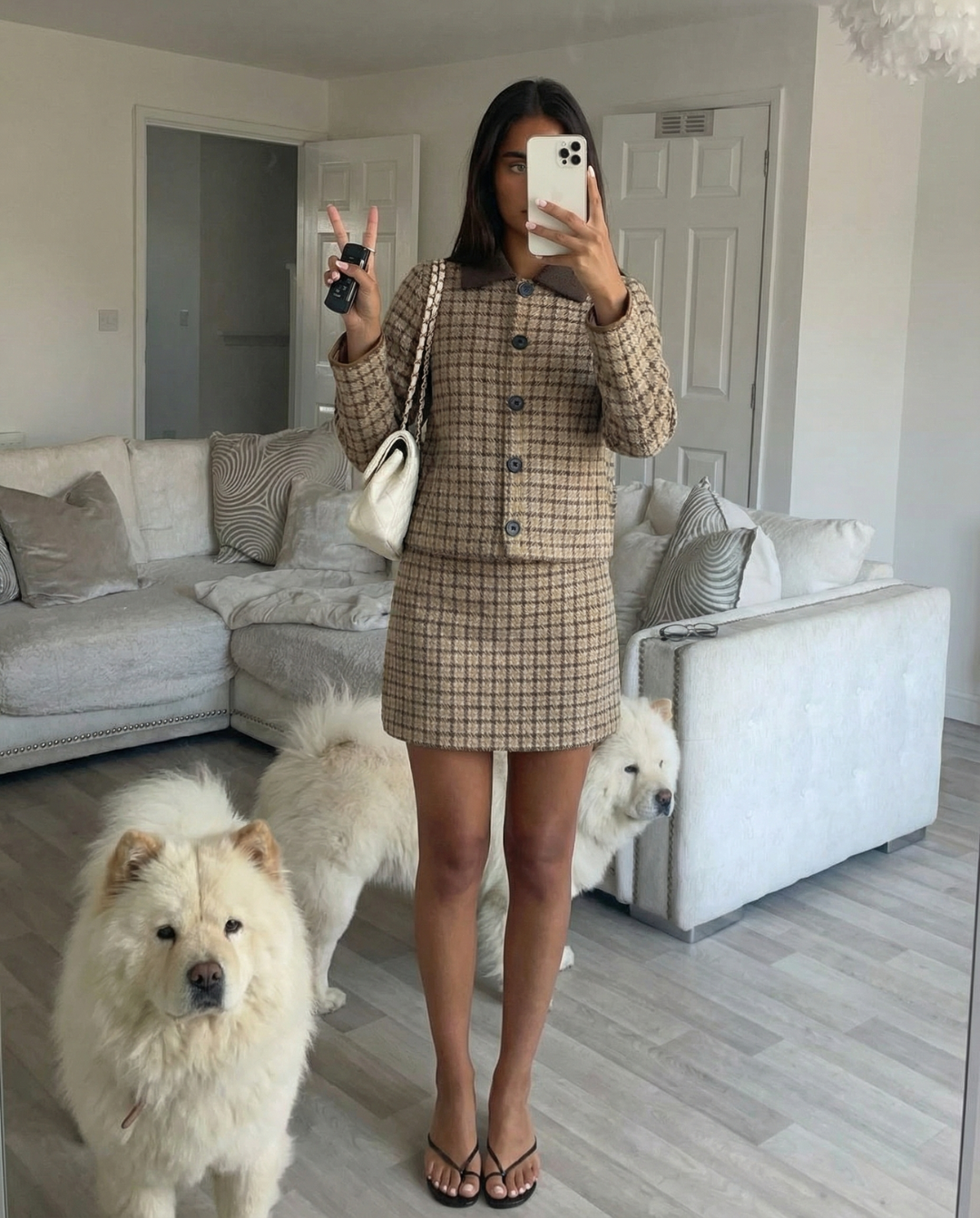Bérénice Favreau | Check Jacket Mini Skirt Co-ord Set