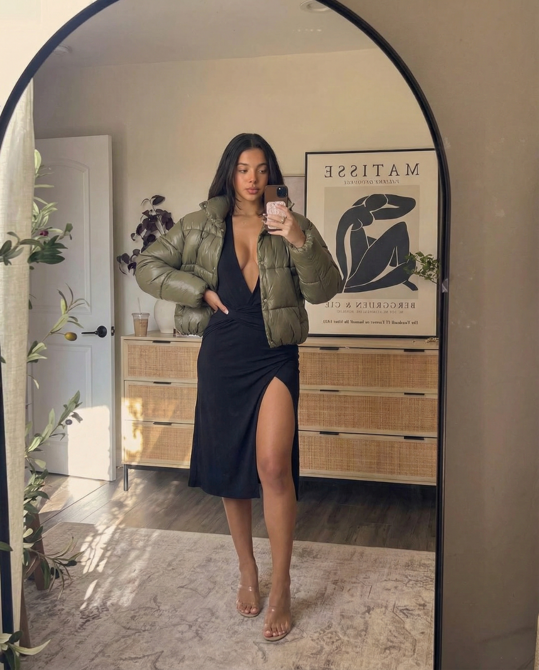 Éléa Merville | High Collar Quilted Cropped Puffer Jacket