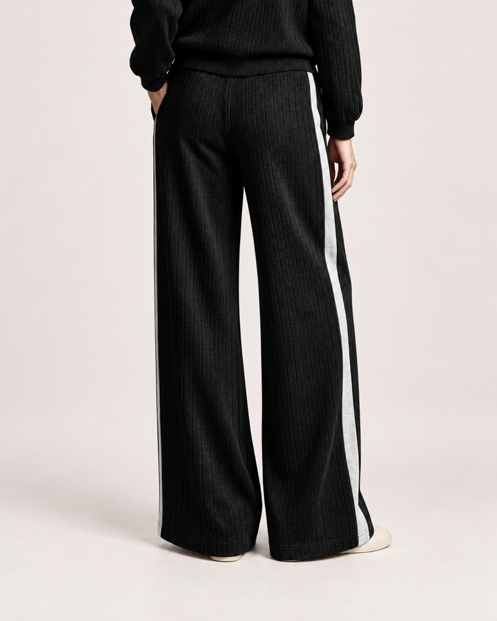 Salomé Montbrun | Women’s Co-Ord Set with Half Zip Top and Wide Leg Trousers