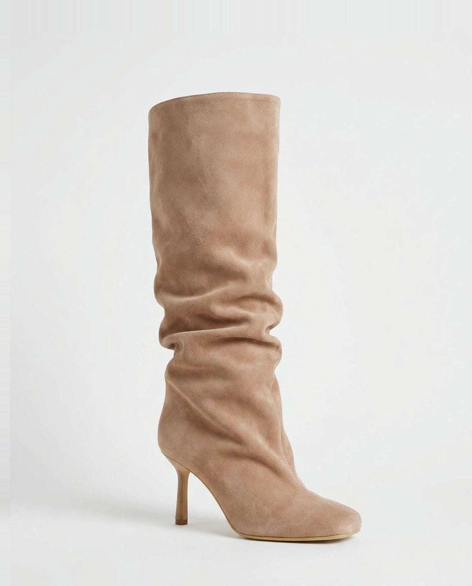 Armelle Cormier | Slouchy Suede Stiletto Knee-High Boots