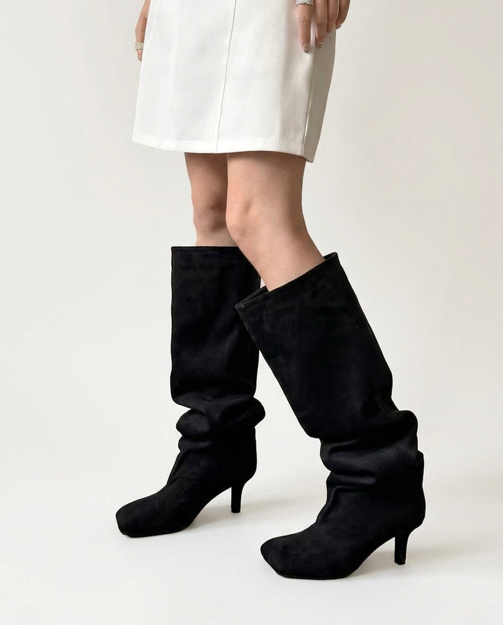 Armelle Cormier | Slouchy Suede Stiletto Knee-High Boots