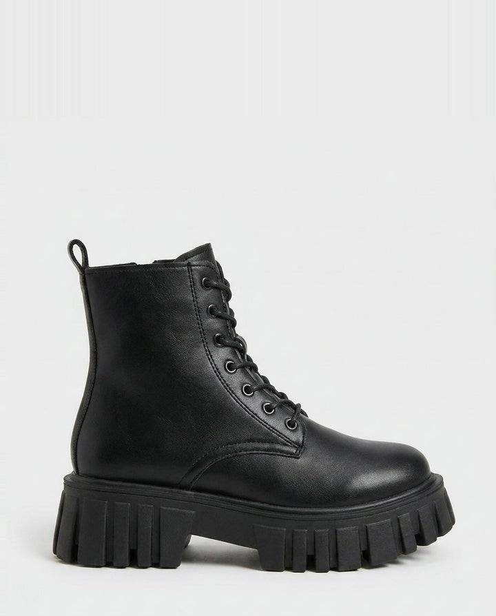 Briseis Montclar | Chunky Platform Lace-Up Ankle Boots