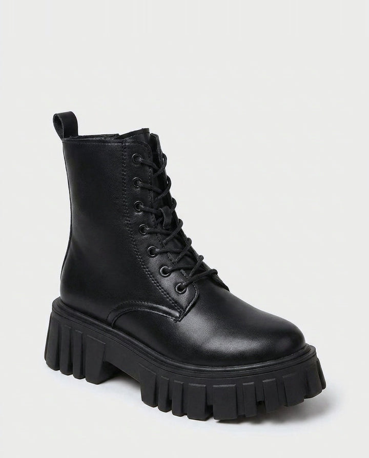 Briseis Montclar | Chunky Platform Lace-Up Ankle Boots