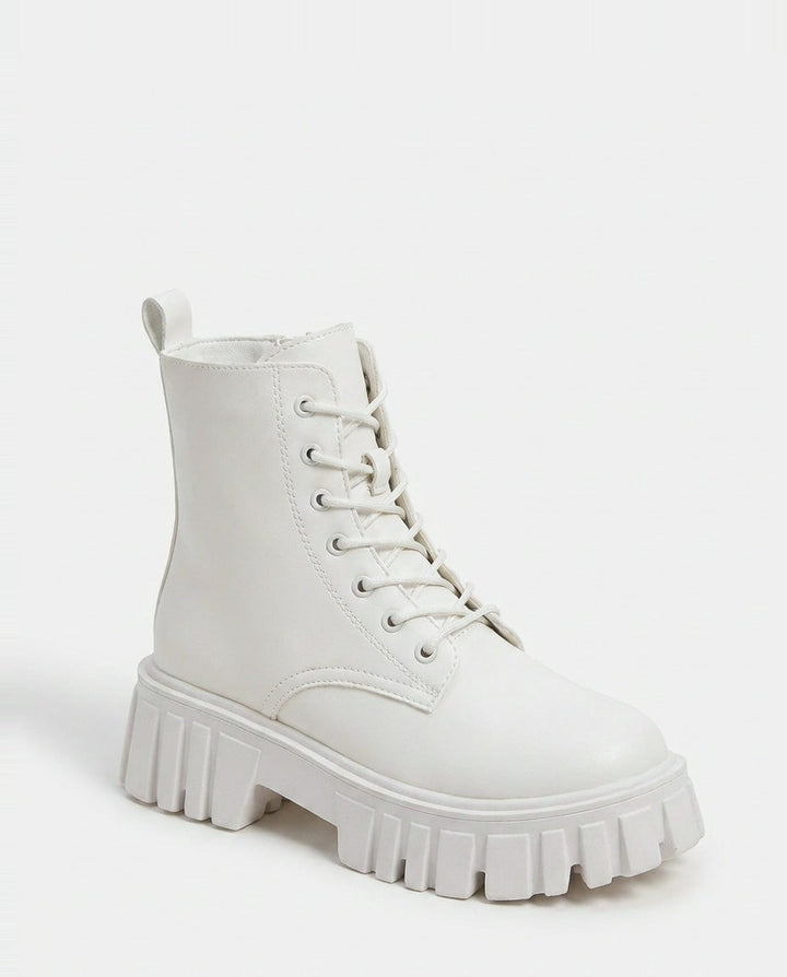 Briseis Montclar | Chunky Platform Lace-Up Ankle Boots