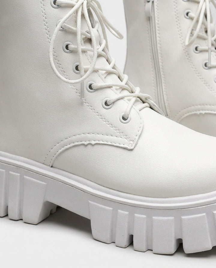 Briseis Montclar | Chunky Platform Lace-Up Ankle Boots