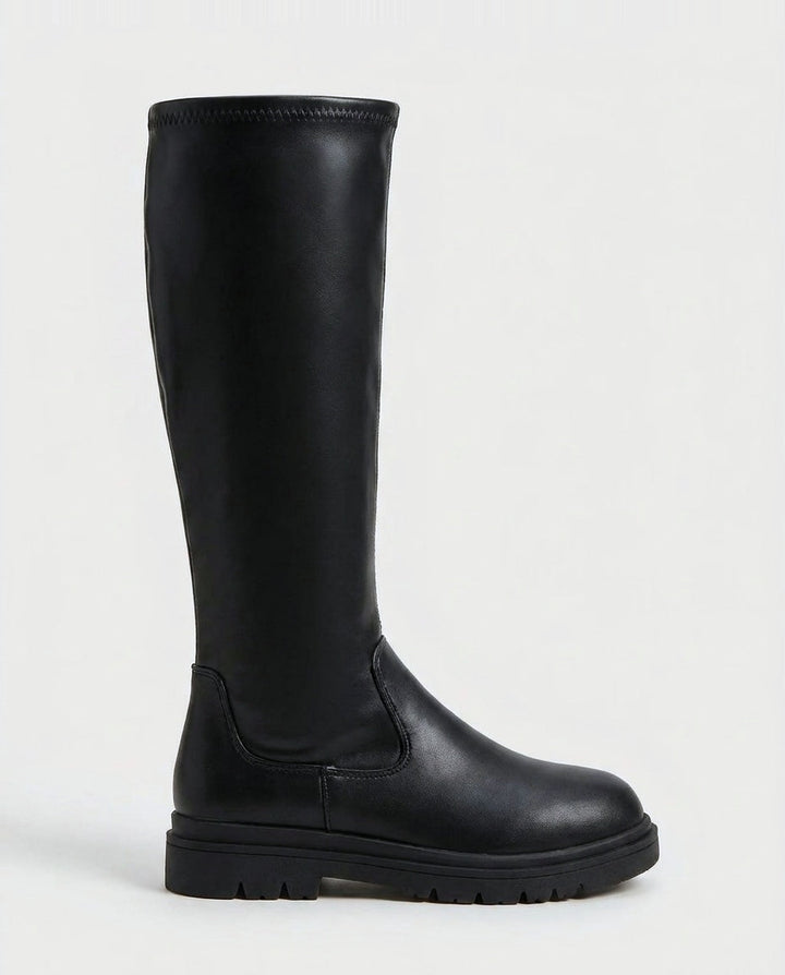 Chloé Nîmes | Round Toe Chunky Lug Sole Tall Boots