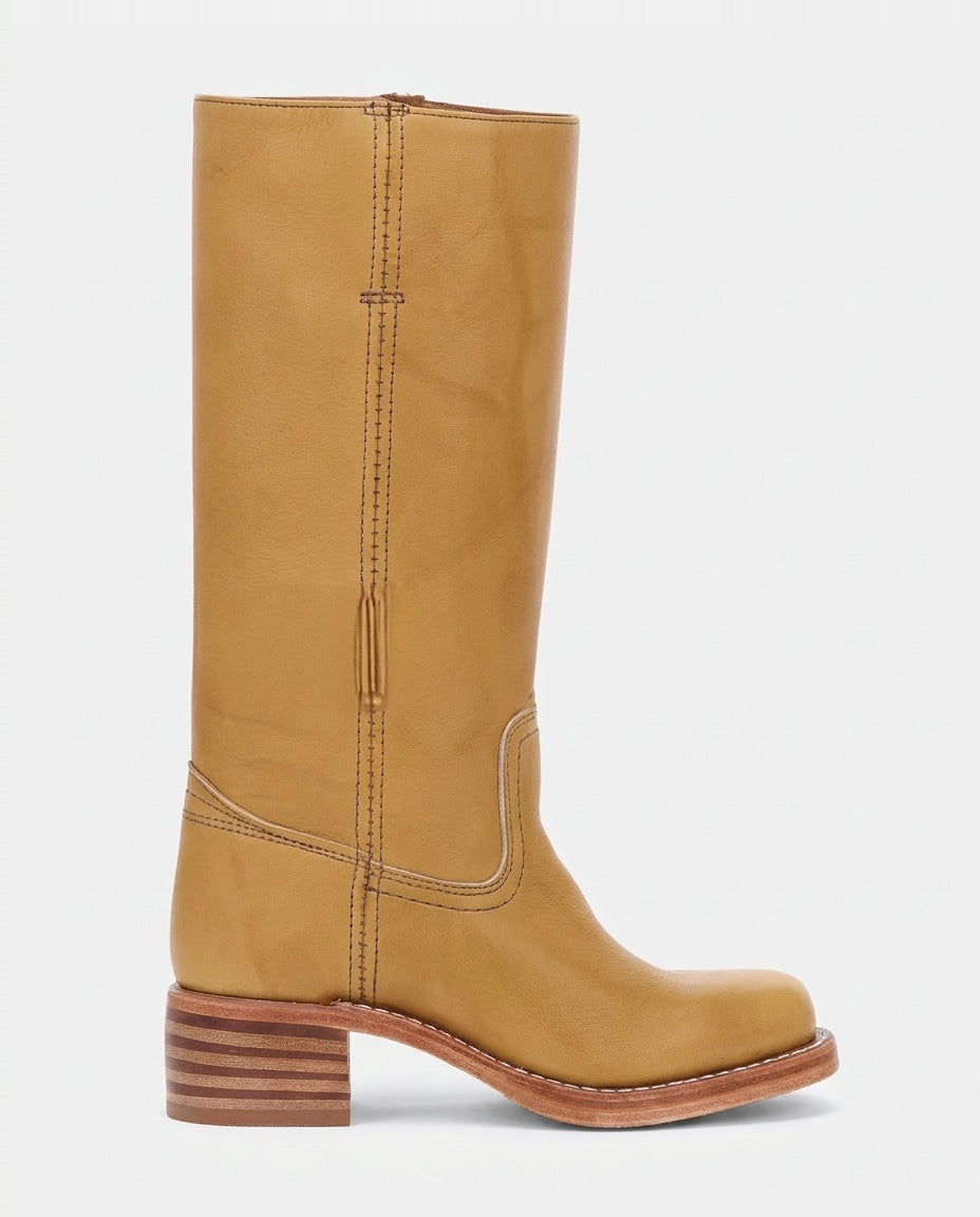 Béa Drouin | Stacked Block Heel Knee-High Boots