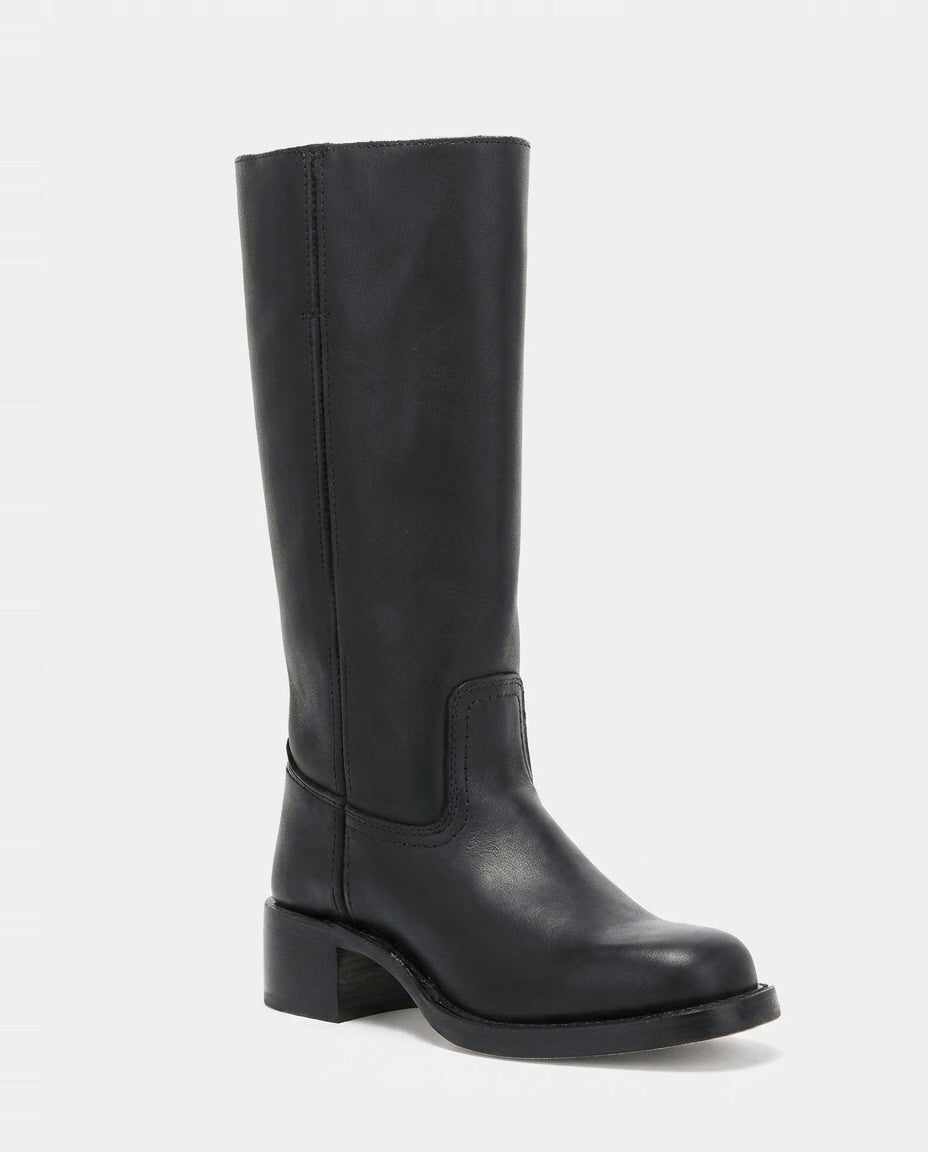Béa Drouin | Stacked Block Heel Knee-High Boots