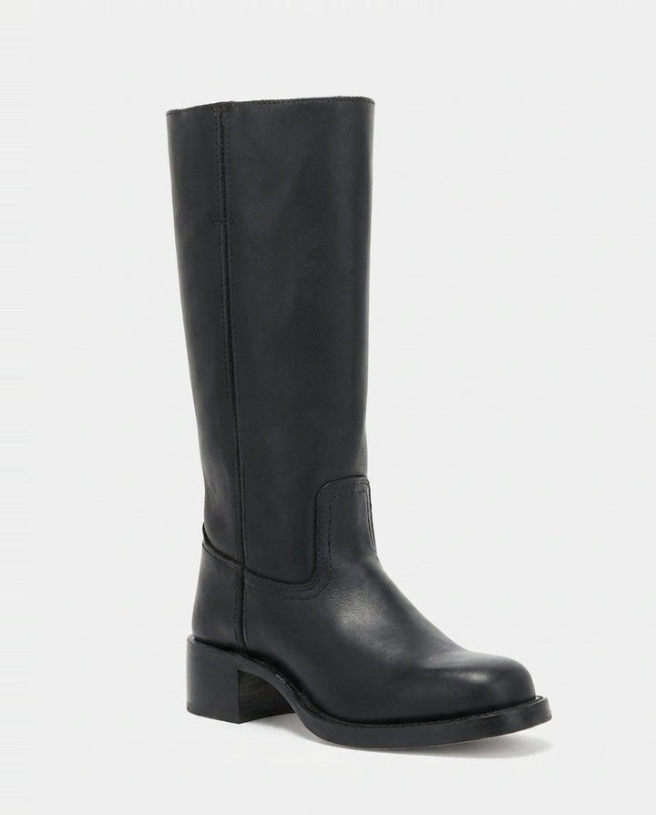 Béa Drouin | Stacked Block Heel Knee-High Boots