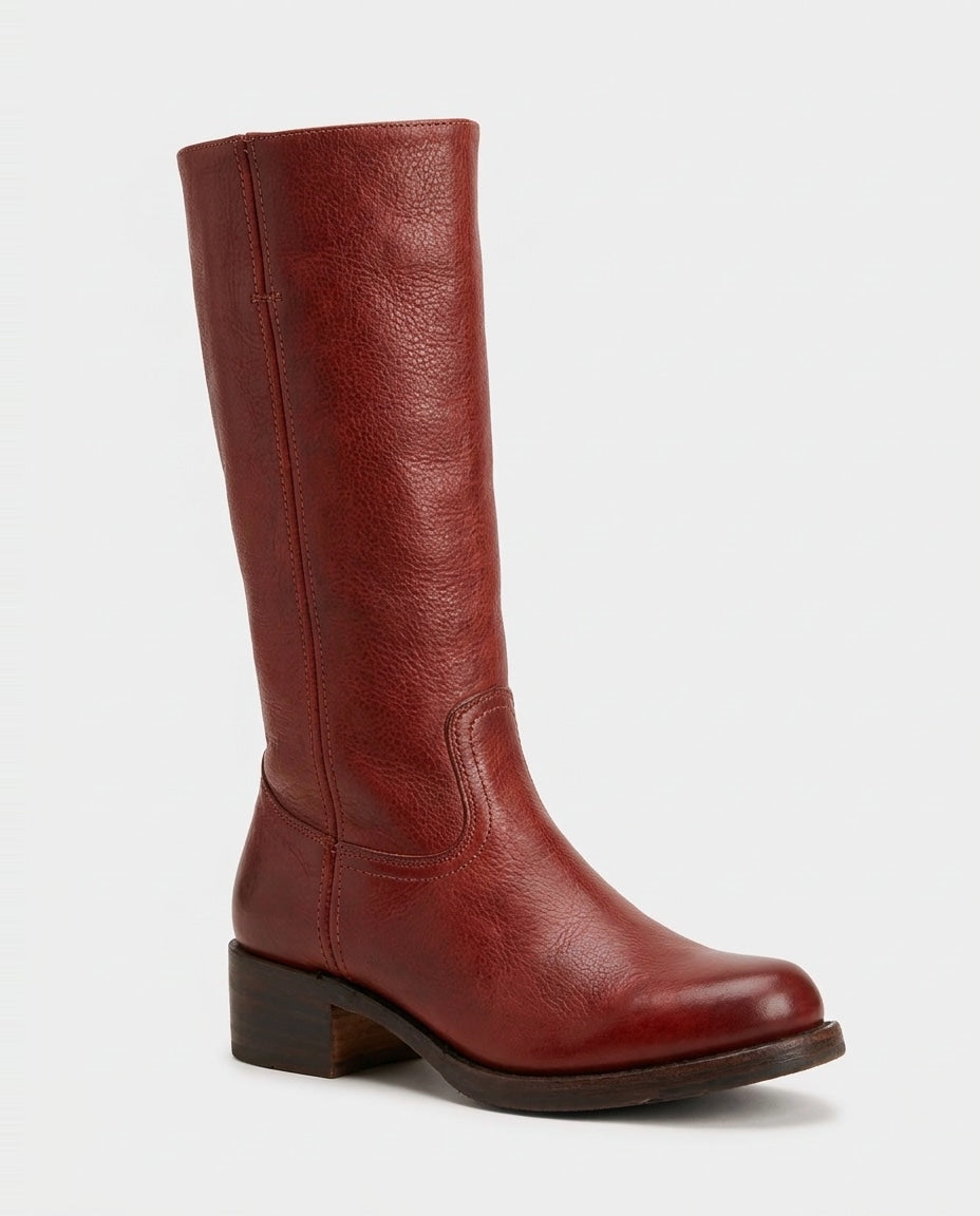 Béa Drouin | Stacked Block Heel Knee-High Boots