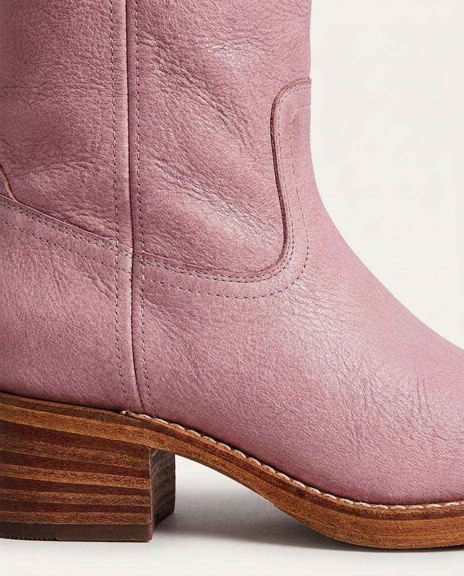 Béa Drouin | Stacked Block Heel Knee-High Boots