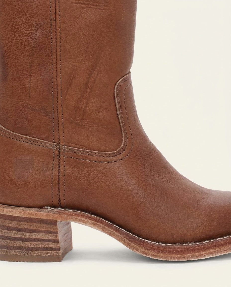 Béa Drouin | Stacked Block Heel Knee-High Boots
