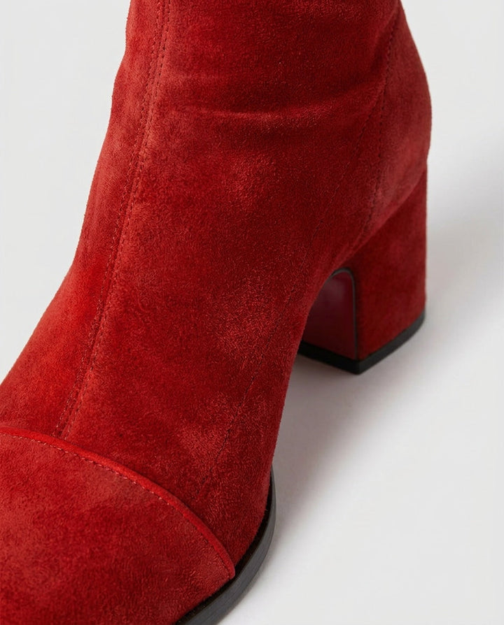 Rose Céret | Piped Toe Block Heel Ankle Boots