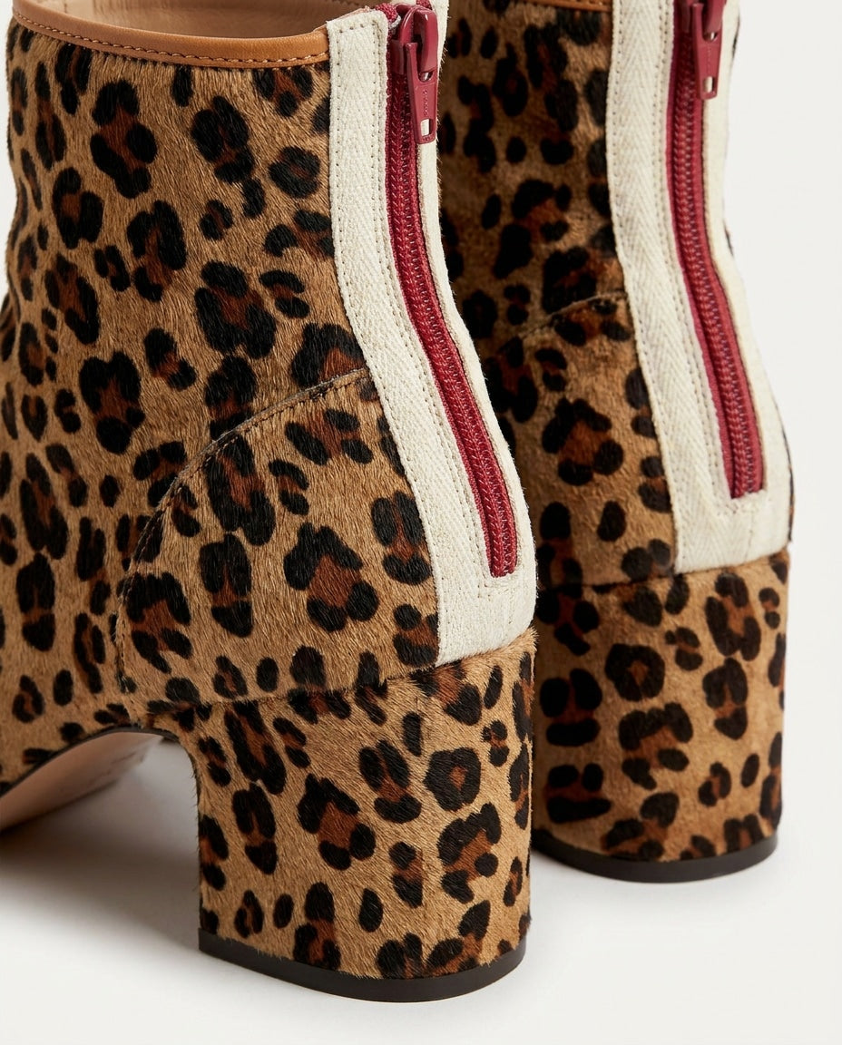 Rose Céret | Piped Toe Block Heel Ankle Boots