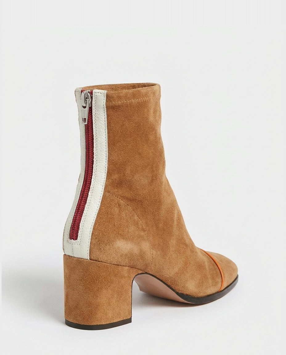 Rose Céret | Piped Toe Block Heel Ankle Boots