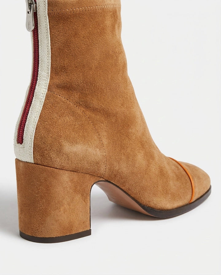 Rose Céret | Piped Toe Block Heel Ankle Boots