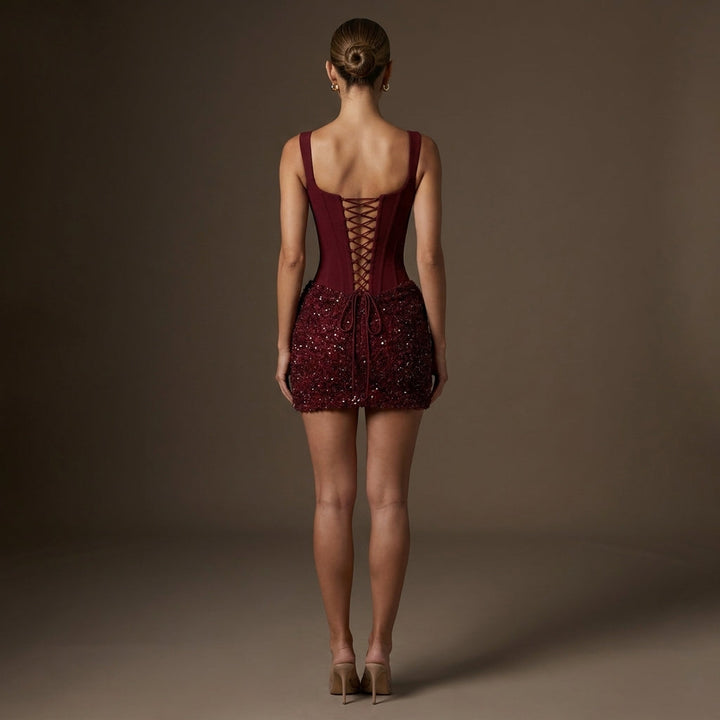 Léanne Clairac | Sparkle Bustier Mini Black Homecoming Dress