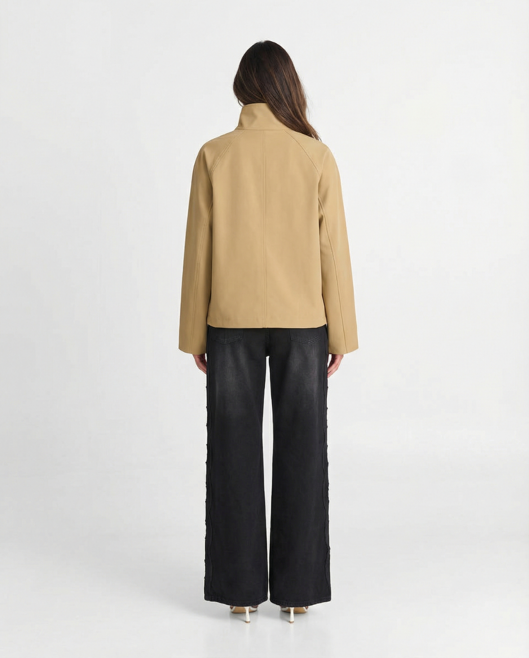 Fantine Delmas | Cropped Asymmetric Light Jacket