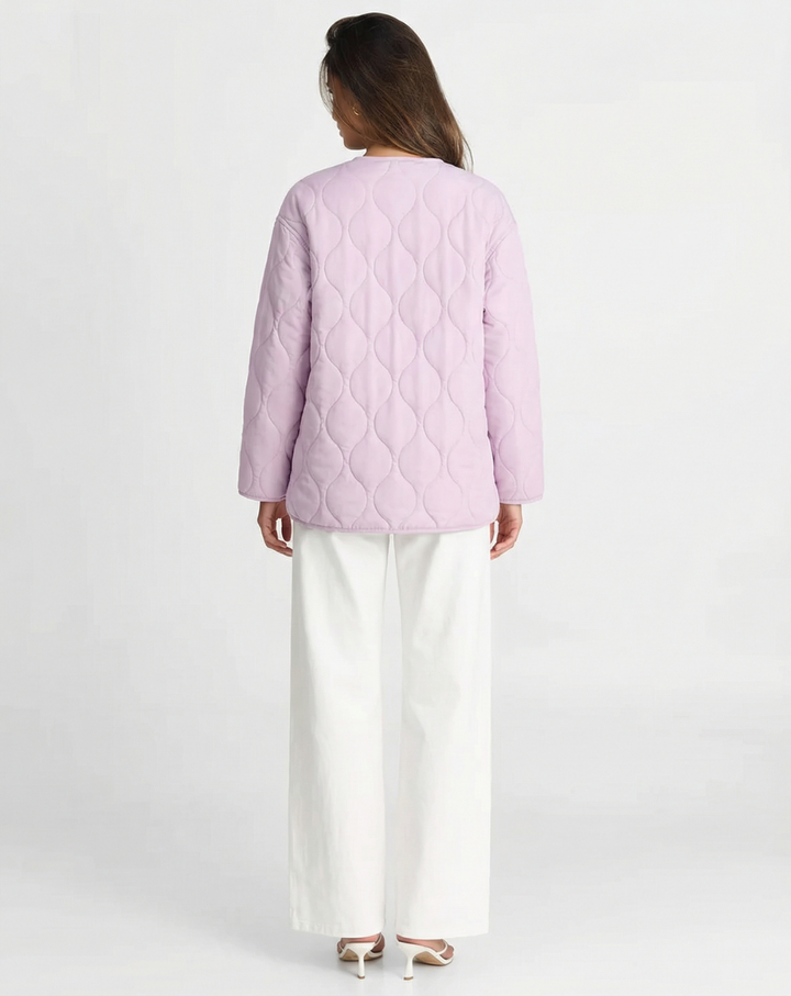 Loane Laporte | Wave-Quilted Collarless Jacket