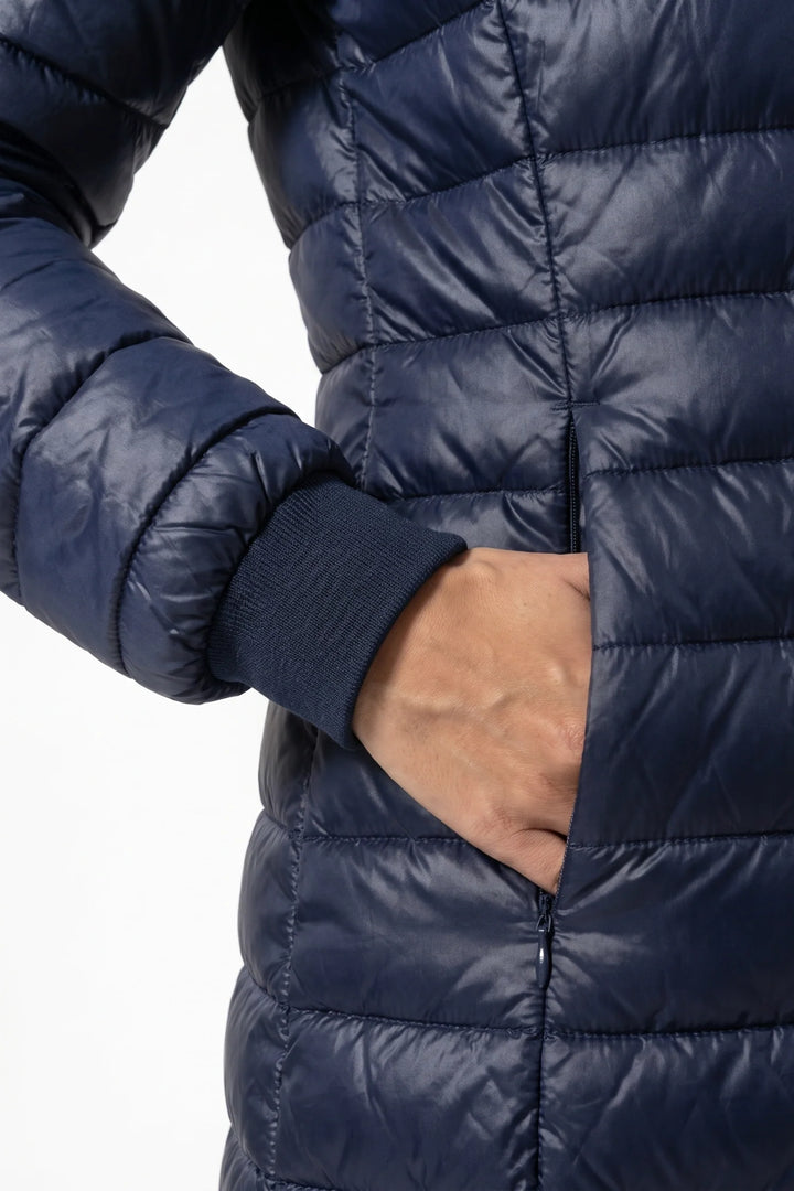 Perrine Beaulac | Women’s Winter Warm Fleece Lined Hooded Longline Puffer Coat
