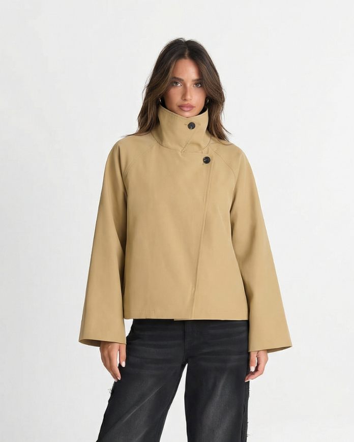 Fantine Delmas | Cropped Asymmetric Light Jacket