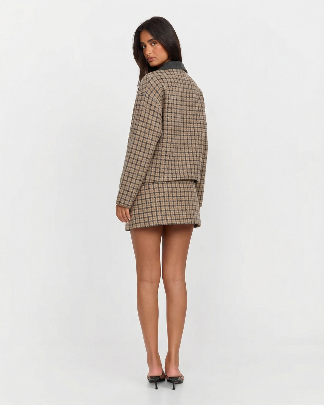 Bérénice Favreau | Check Jacket Mini Skirt Co-ord Set