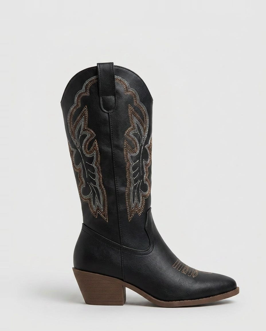 Alexine Dervin | Embroidered Western Cowboy Boots