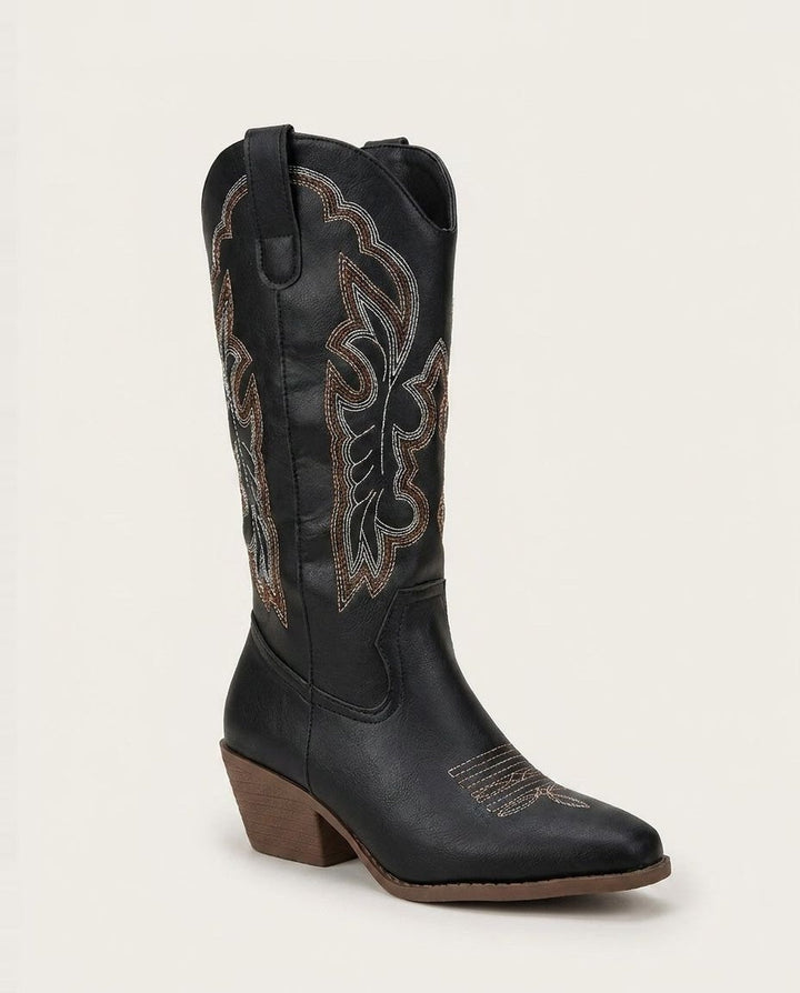 Alexine Dervin | Embroidered Western Cowboy Boots