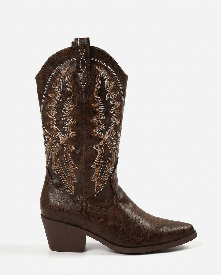 Alexine Dervin | Embroidered Western Cowboy Boots
