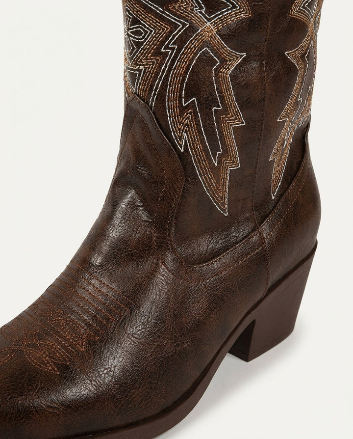 Alexine Dervin | Embroidered Western Cowboy Boots