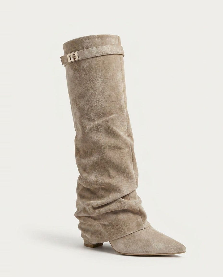 Floriane Lenoël | Buckle Strap Slouchy Knee-High Boots
