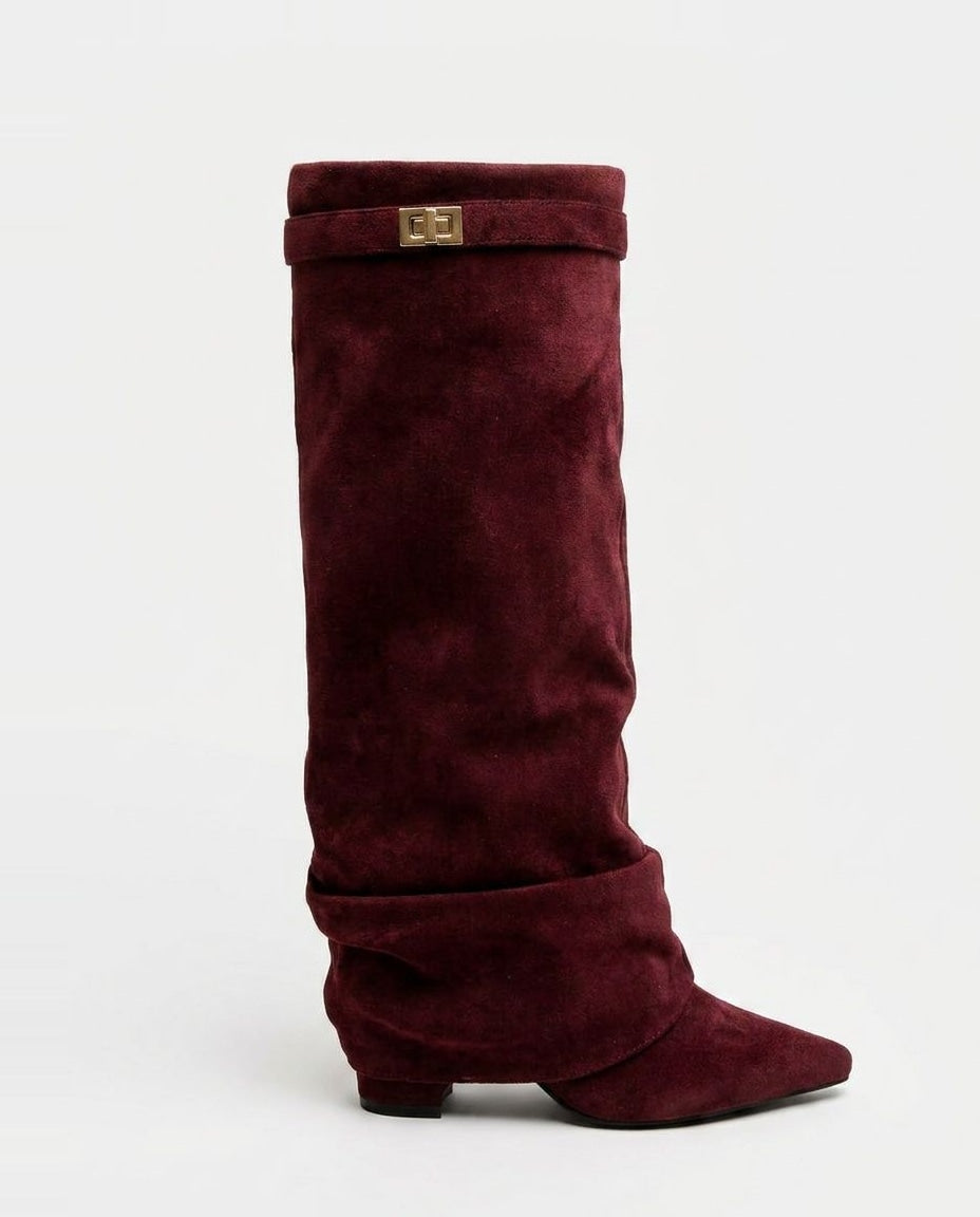 Floriane Lenoël | Buckle Strap Slouchy Knee-High Boots
