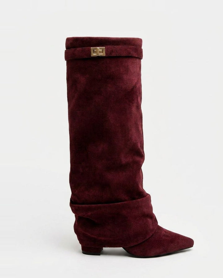Floriane Lenoël | Buckle Strap Slouchy Knee-High Boots
