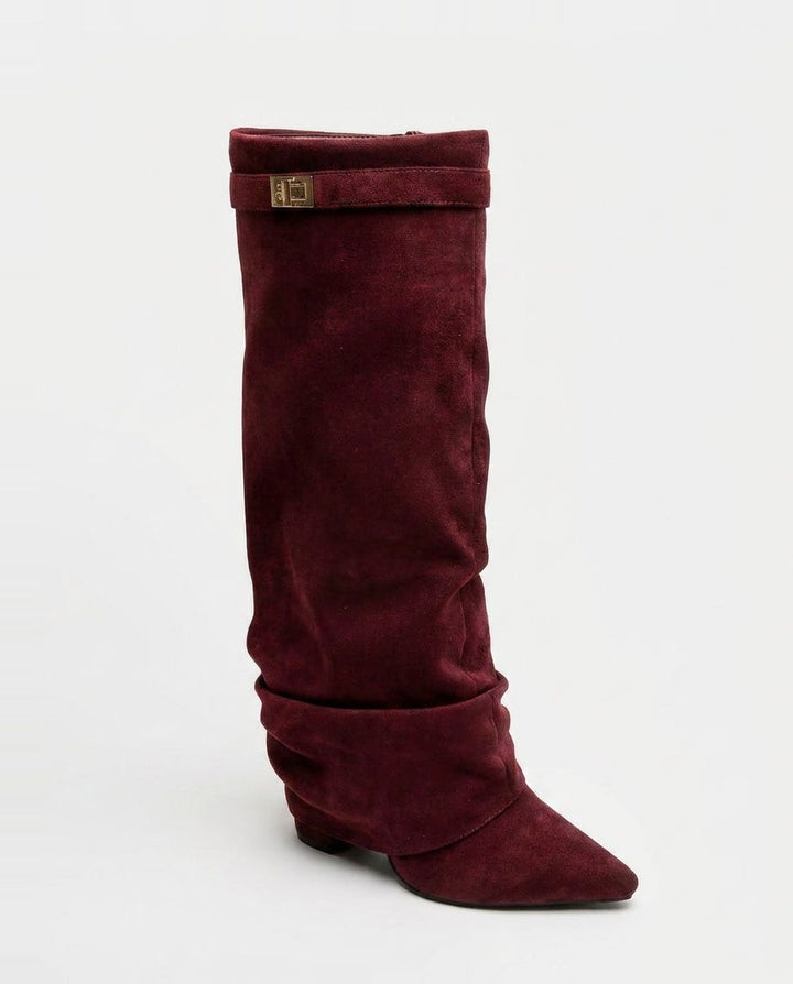 Floriane Lenoël | Buckle Strap Slouchy Knee-High Boots