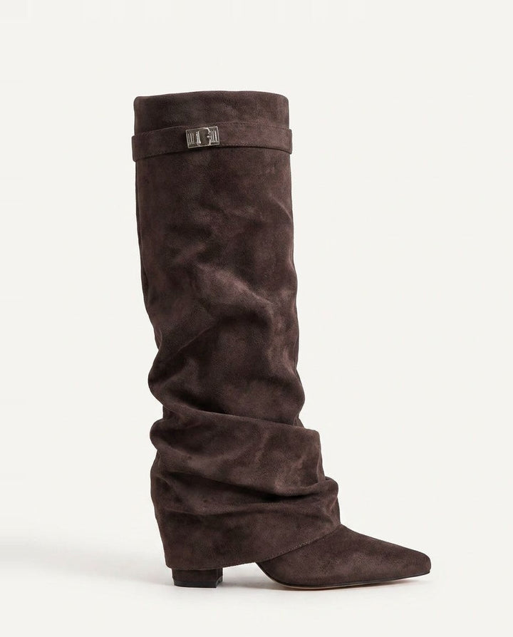 Floriane Lenoël | Buckle Strap Slouchy Knee-High Boots