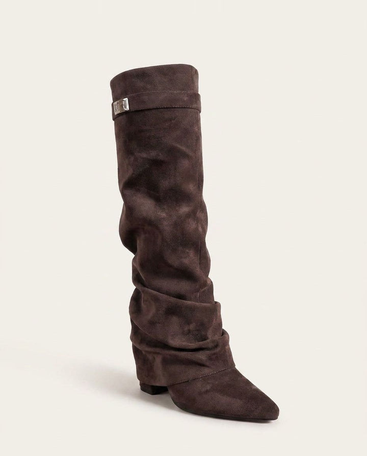 Floriane Lenoël | Buckle Strap Slouchy Knee-High Boots