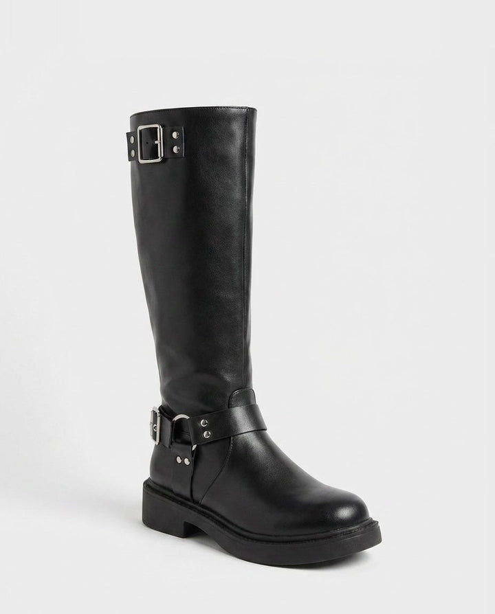 Caliste Noiret | Harness Buckle Knee-High Boots