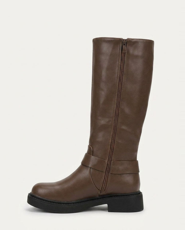 Caliste Noiret | Harness Buckle Knee-High Boots