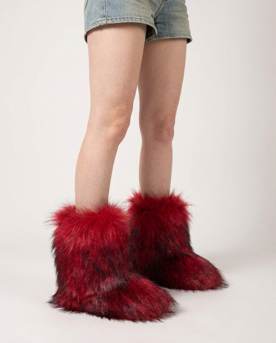 Évaine Solier | Chunky Shaggy Ankle Boots