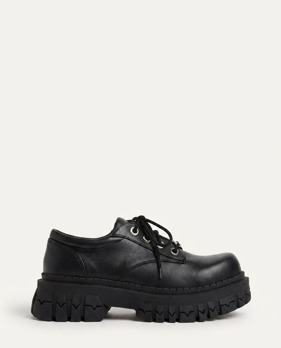 Berthe Louvier | Chunky Lug Sole Lace-Up Boots