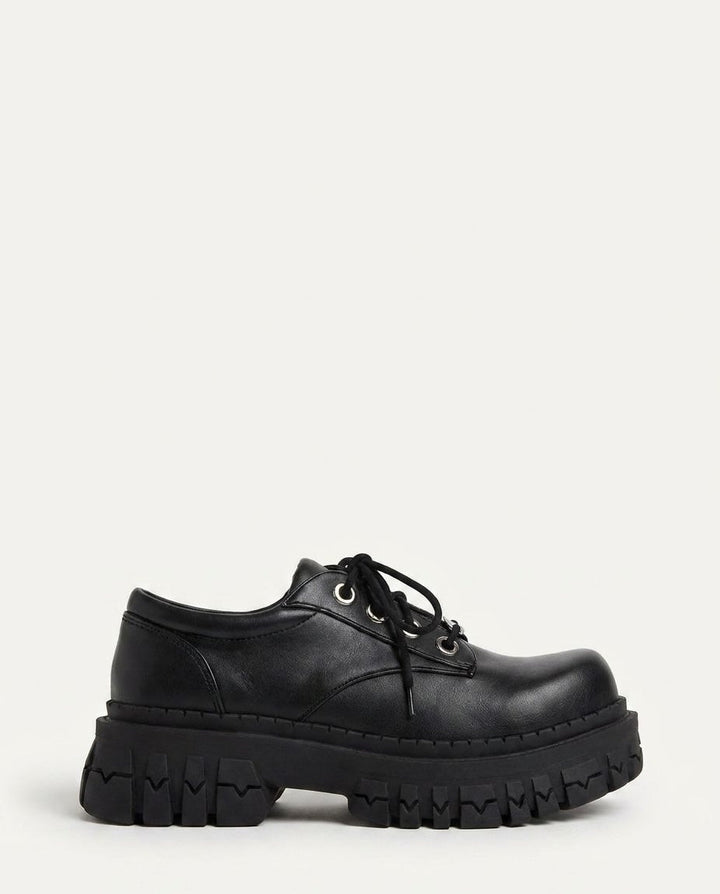 Berthe Louvier | Chunky Lug Sole Lace-Up Boots