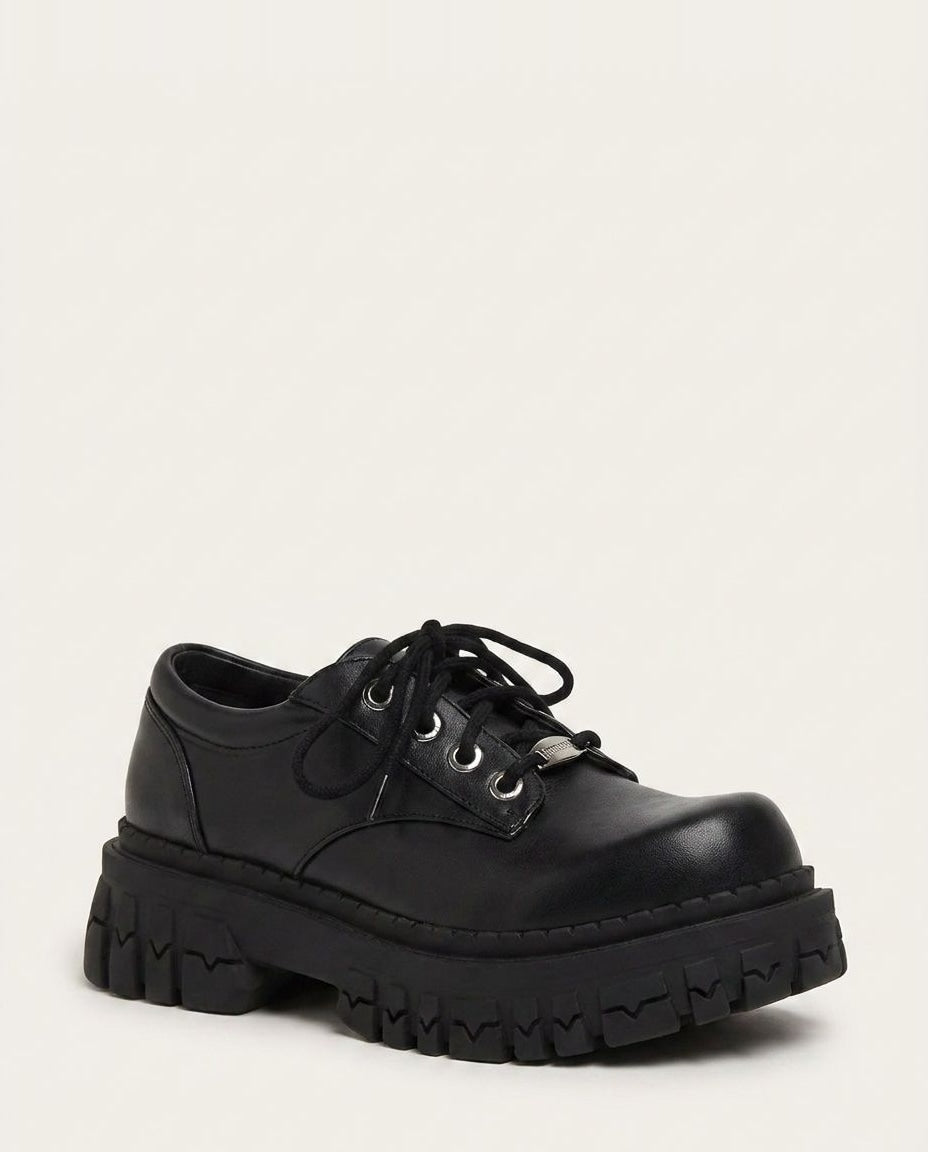 Berthe Louvier | Chunky Lug Sole Lace-Up Boots