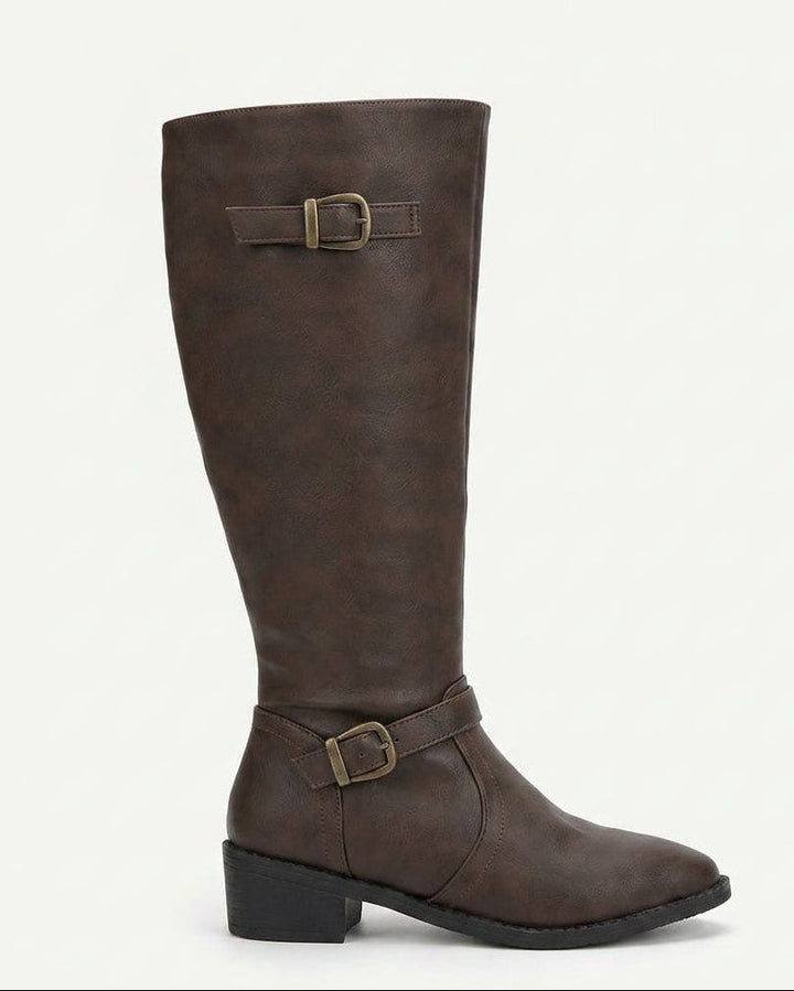 Clélia Rouen | Double Buckle Knee-High Boots