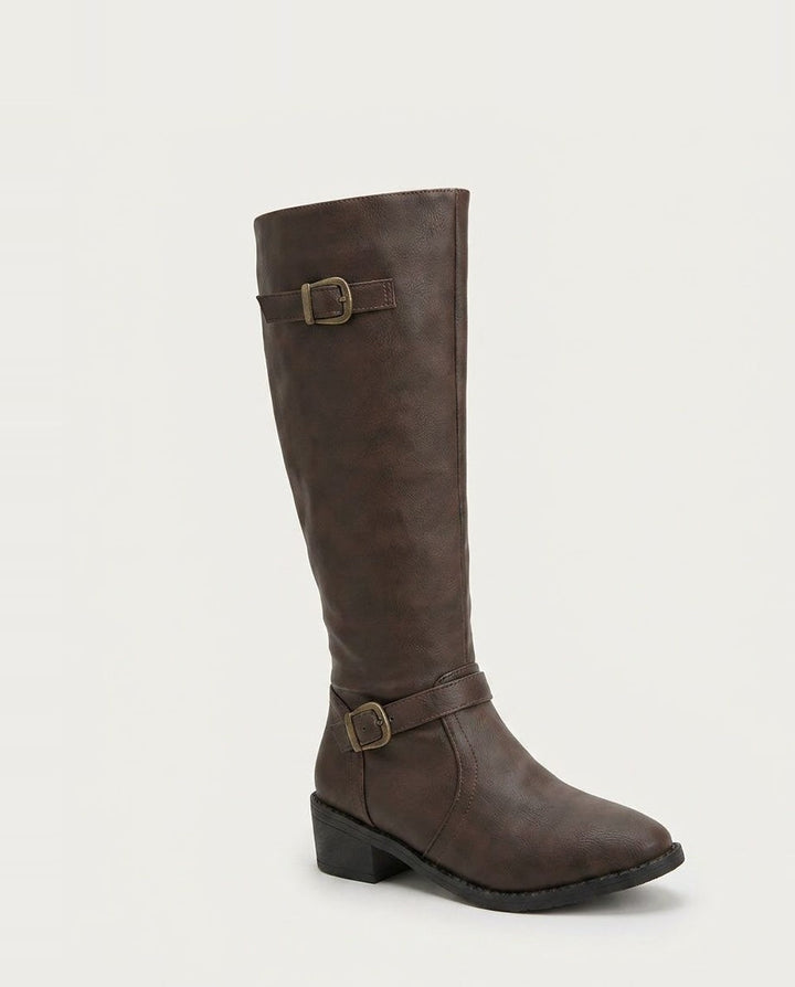 Clélia Rouen | Double Buckle Knee-High Boots
