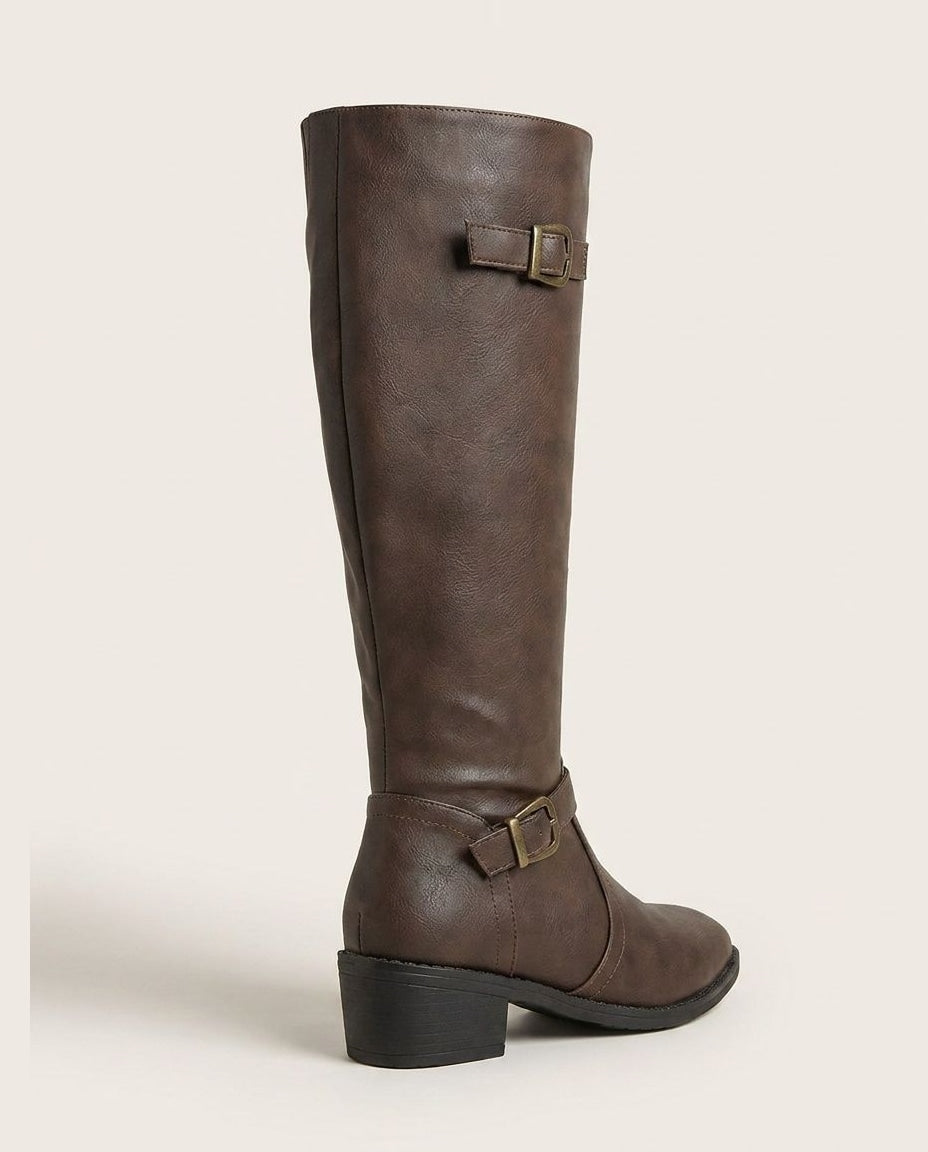 Clélia Rouen | Double Buckle Knee-High Boots