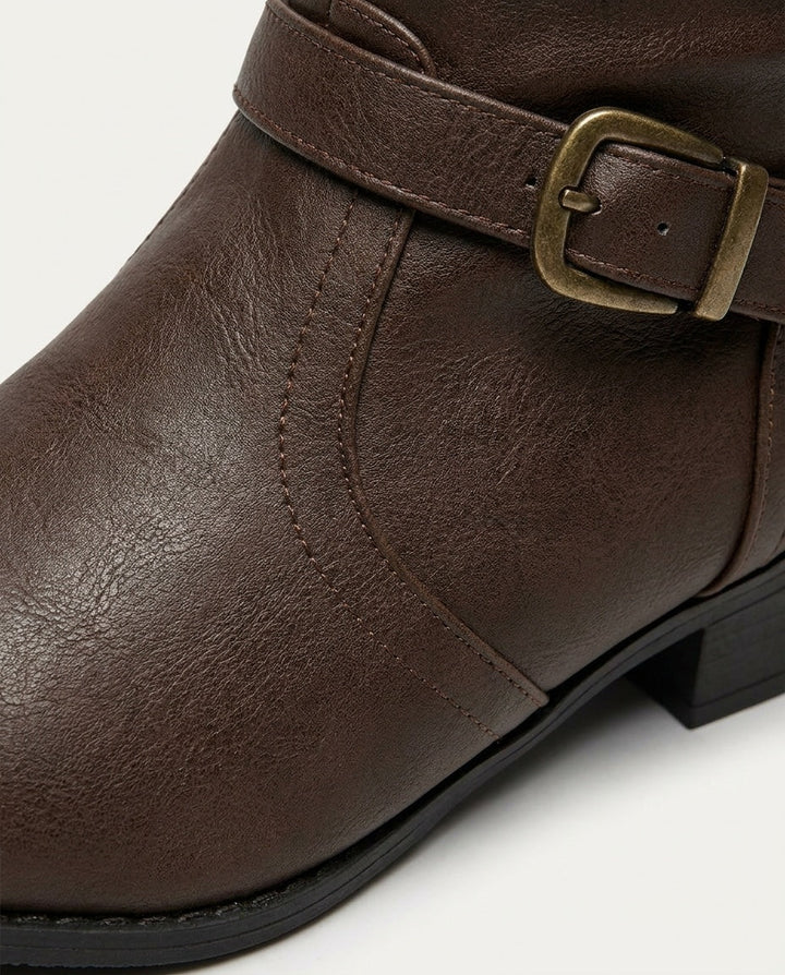 Clélia Rouen | Double Buckle Knee-High Boots
