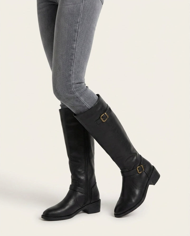 Clélia Rouen | Double Buckle Knee-High Boots