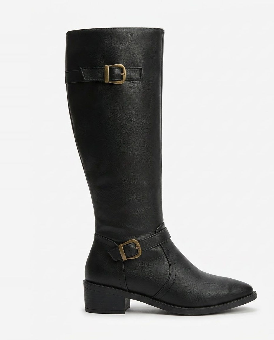 Clélia Rouen | Double Buckle Knee-High Boots