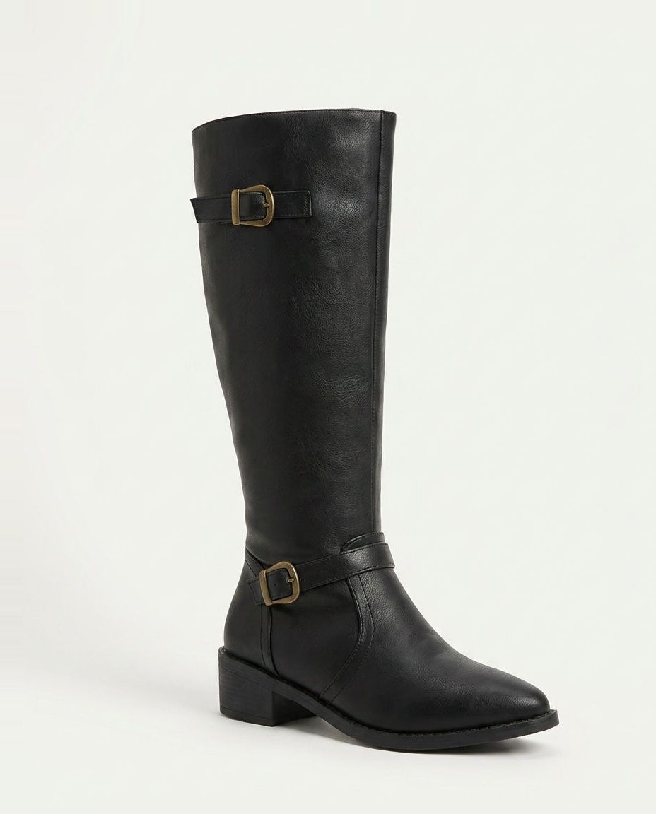 Clélia Rouen | Double Buckle Knee-High Boots