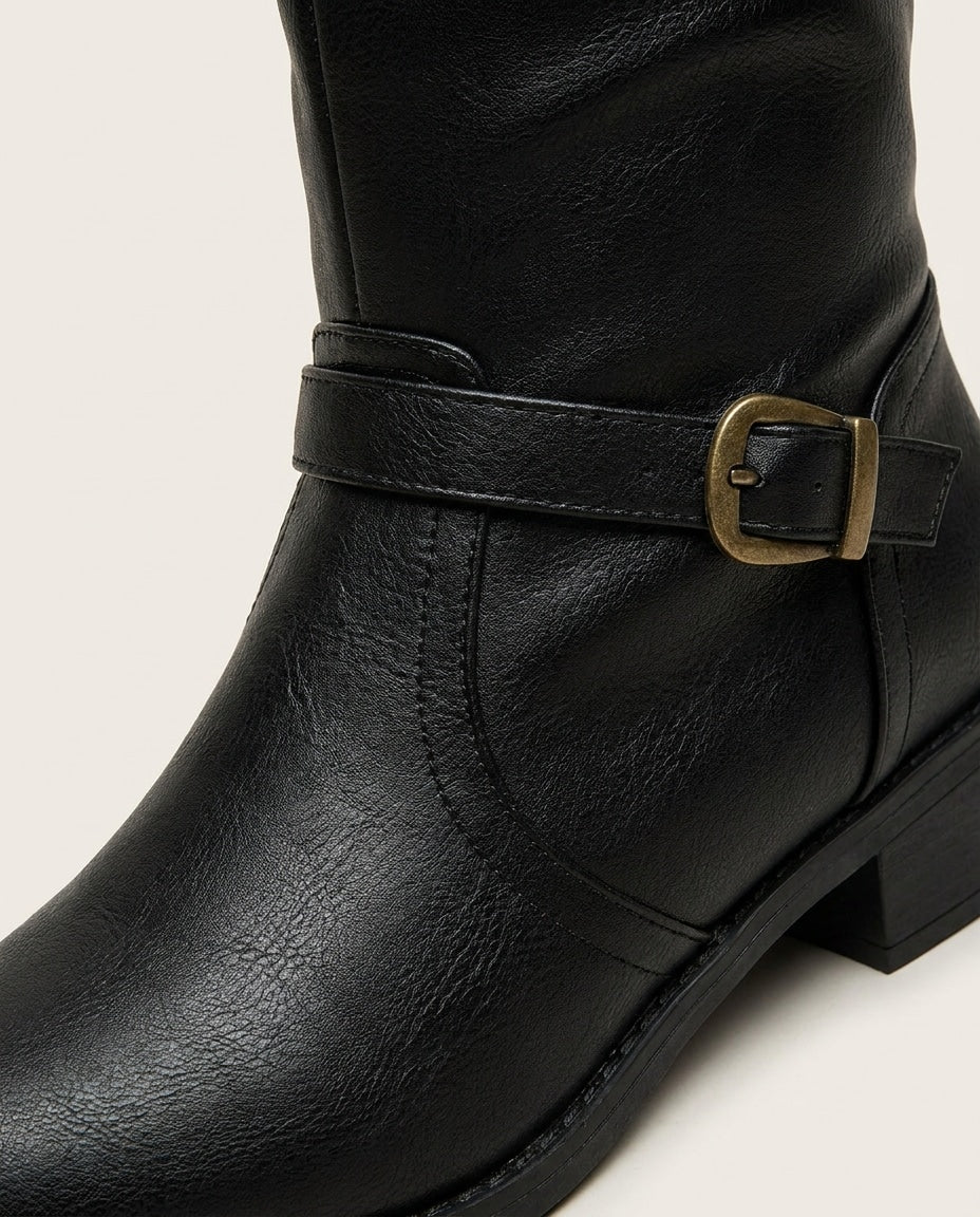 Clélia Rouen | Double Buckle Knee-High Boots